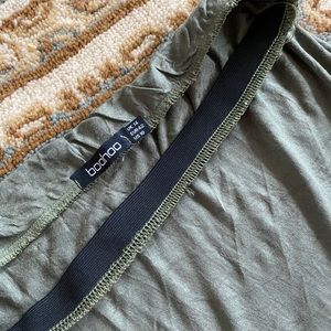 Boohoo Olive Strapless Bodysuit